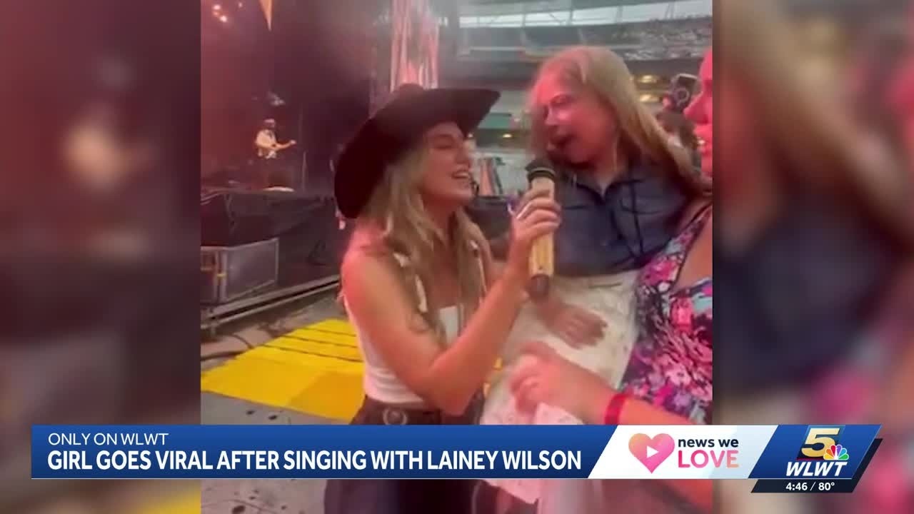 10-year-old girl goes viral after singing with Lainey Wilson during Cincinnati concert
