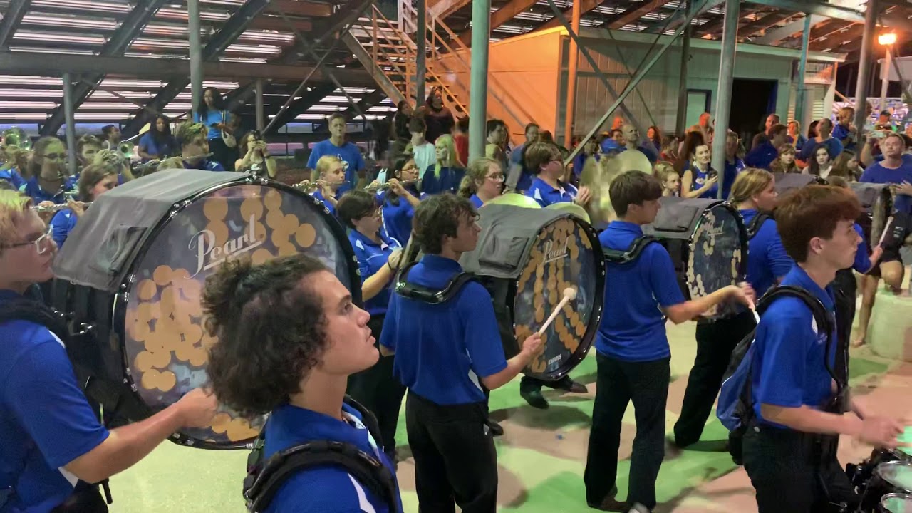 Mandeville High Band playing for the concession stand after the football game