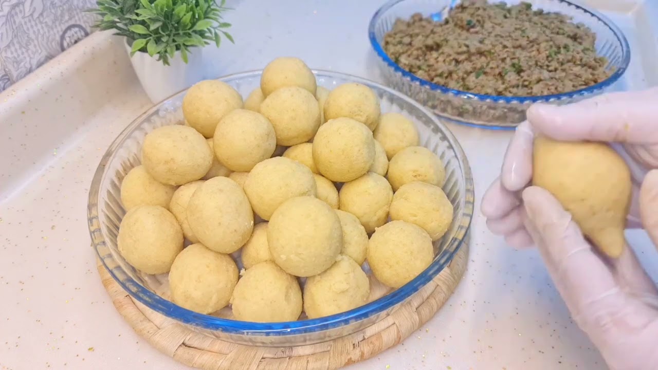 كبة البرغل المقلية👌بدون هبره او ماكنة وبدون بطاطا ونشا وطحين💯 مع تفريزها  لفطور وسحور شهر رمضان 🌛
