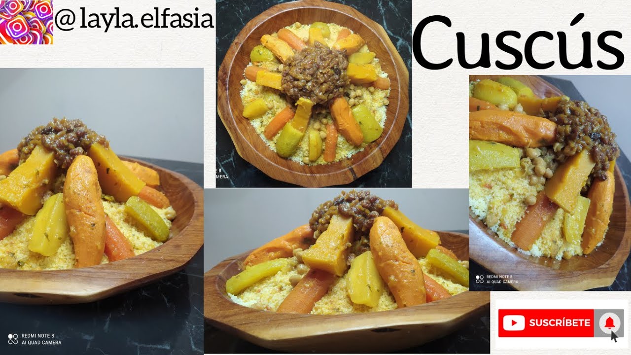 Cuscus marroquí___3versiones del cuscús en la misma receta__Cuscus paso a paso___الكسكس