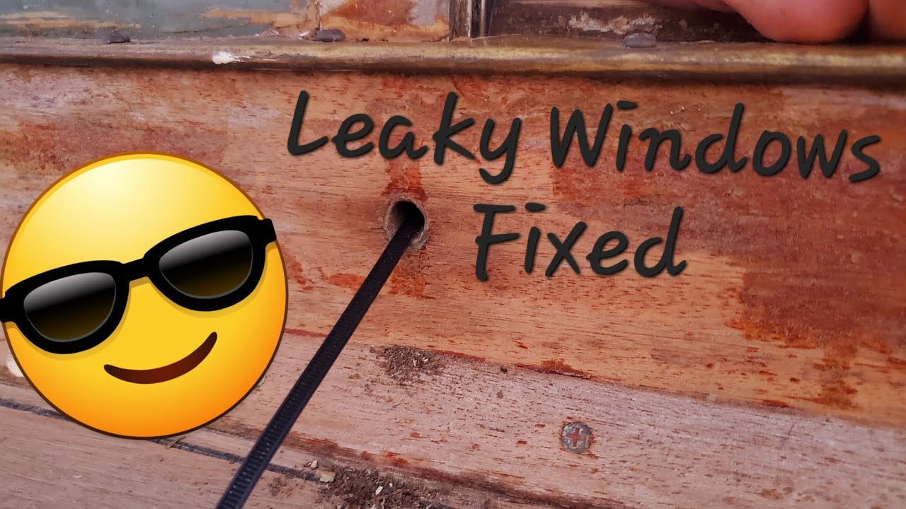 Quick Update - Leaky Windows & Window Drains - Vintage Wood Boat