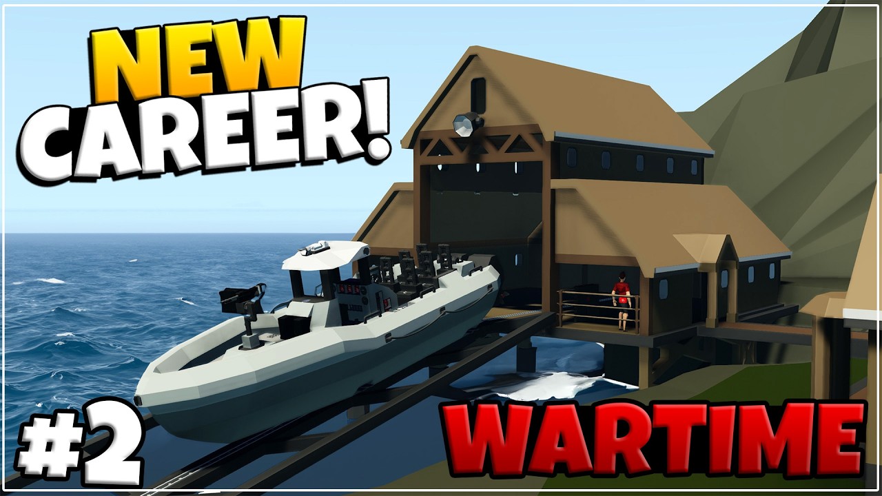 I Built A WORKING BOAT SLIPWAY! - Hardcore WARTIME Career Stormworks  - EPISODE 2