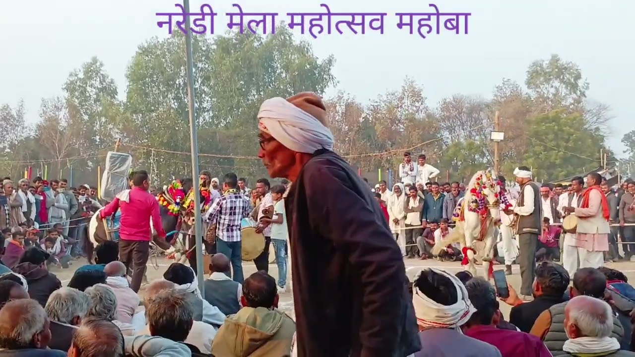 मेला महोत्सव नरेडी महोबा हरि चरण राजपूत अकोना मुल्लु कुशवाहा नरेडी घोड़े का डांस कंपटीशन