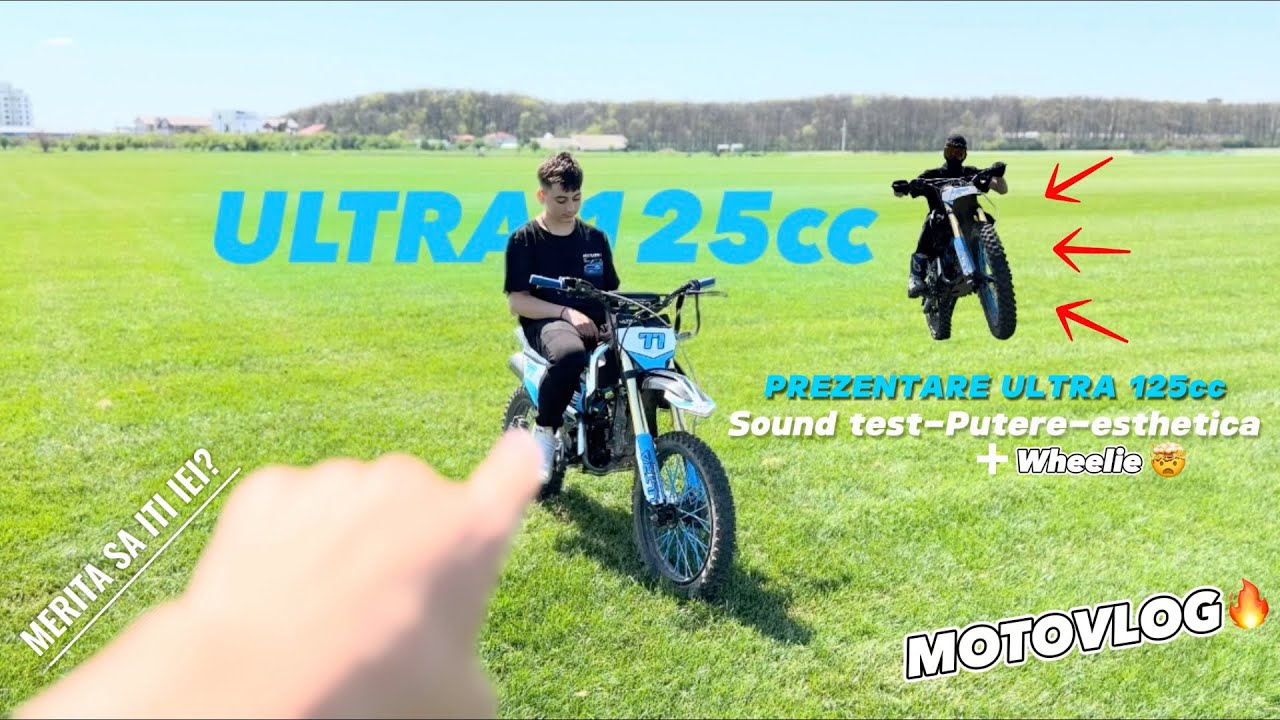 Ultra 125cc | sound test-wheelie-putere PREZENTARE MOTOR🔥