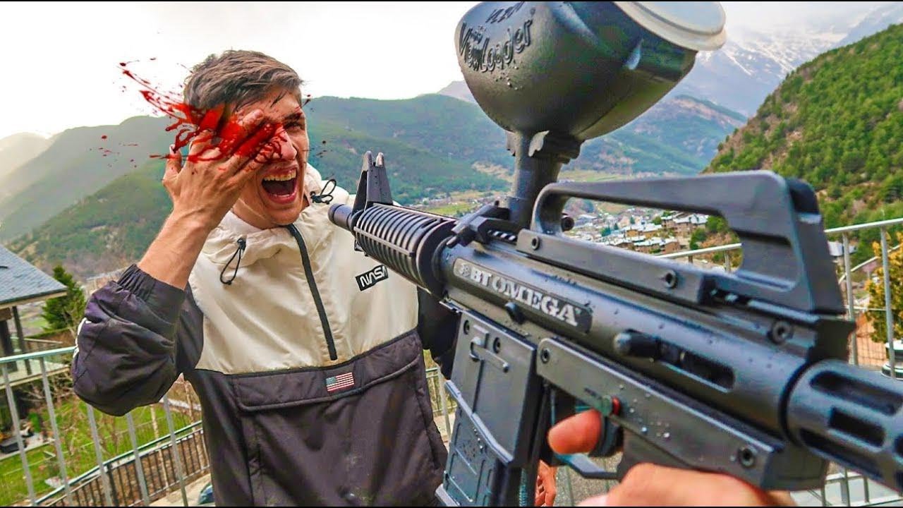 Makiman Shoots Me in the Eye!! Epic Prank on My Friends | Davidisla