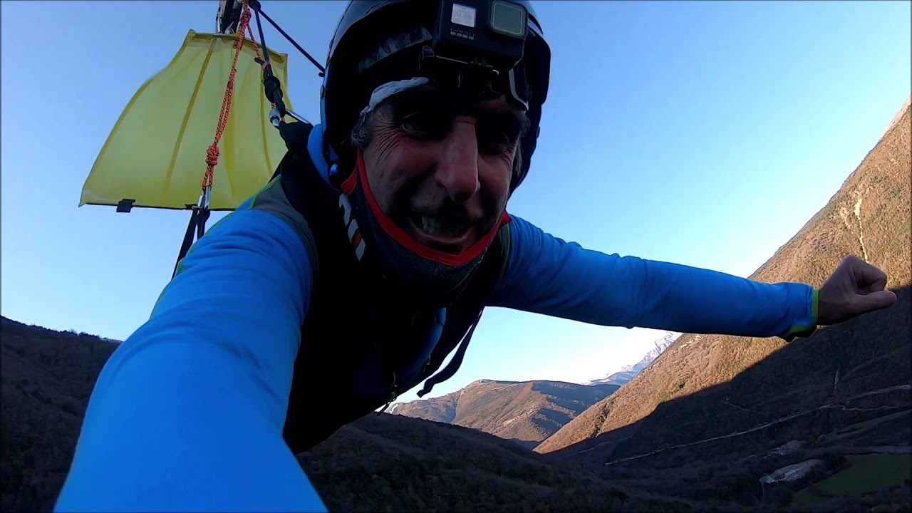 LA NUEVA TIROLINA ORDESA PIRINEO DE FISCAL. MENUDA PASADA.