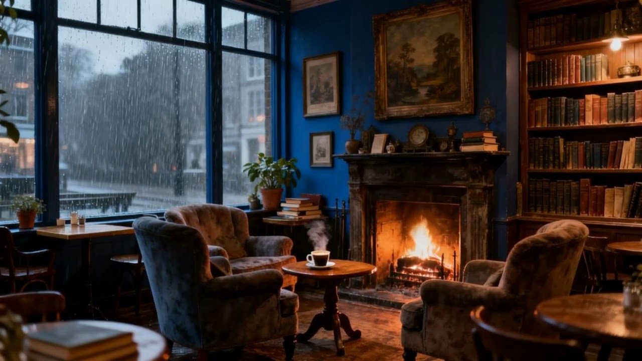 Soft Jazz for Study: Melancholy Rain in a Cozy Environment...