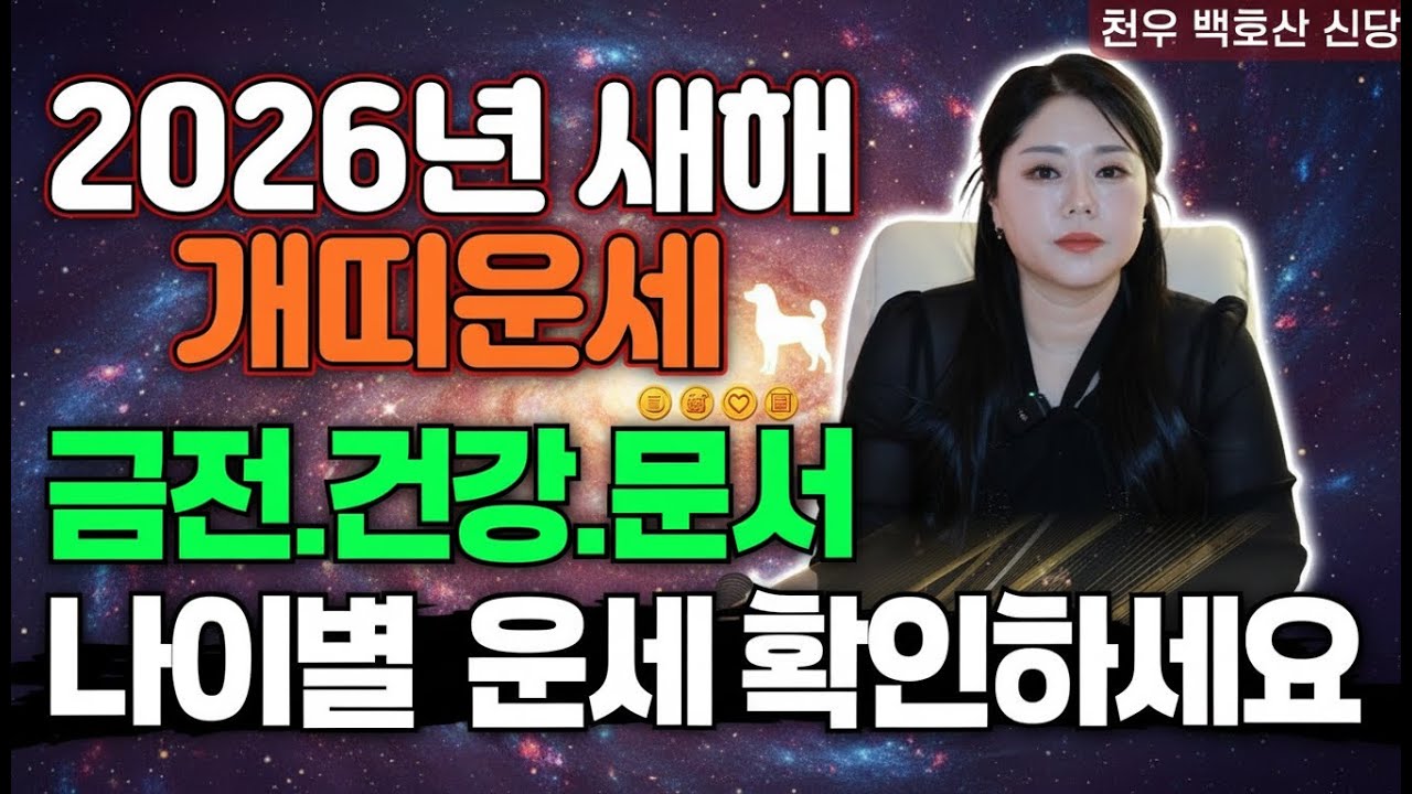 2026년 병오년 개띠, 12년에 한 번 오는 '역대급 운'이 터집니다 (삼합의 위력) '남양주점집 용군TV 천우 백호산신당'