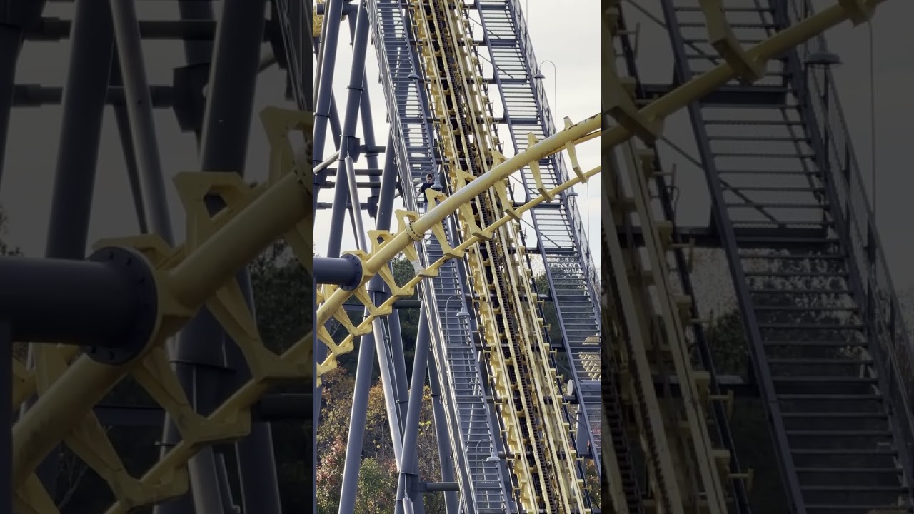 Dumb guy climbs Batwing on the last day of Six Flags America | Extended and higher quality version