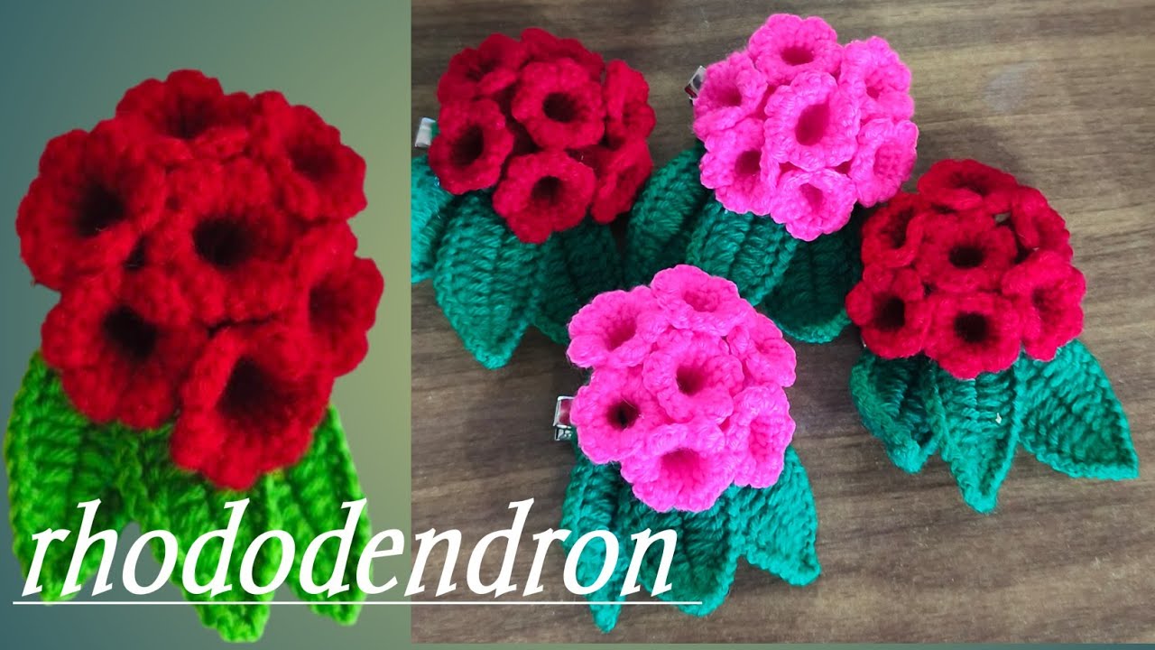 Let's crochet rhododendron.......