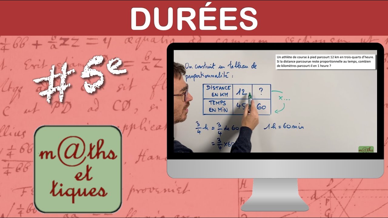 Utiliser les DURÉES - Cinquième