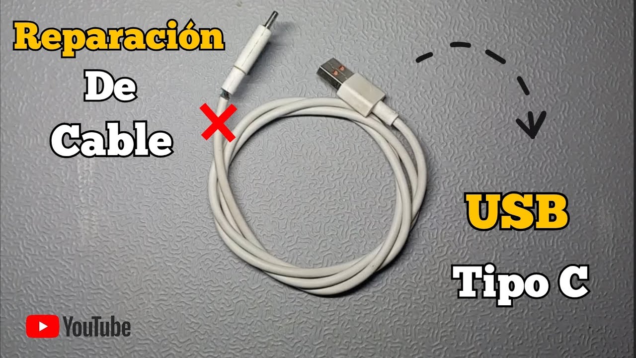 COMO REPARAR UN CABLE USB TIPO C EN MENOS DE 1 MINUTO
