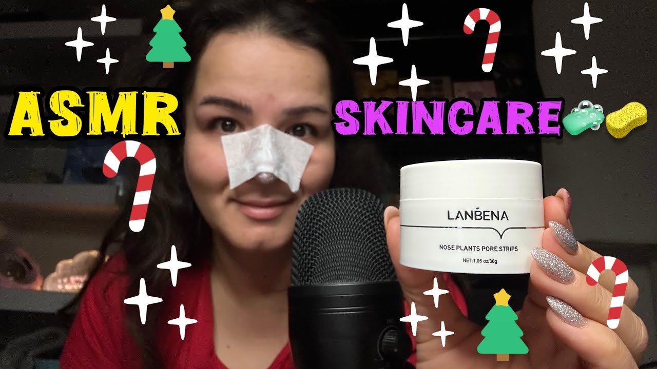 ASMR doing your skincare for tingling and sleeping 😴#asmr 