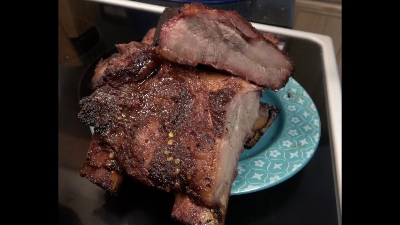 GRILLED BEEF RIBS USING THE BARREL HOUSE COOKER 18C | OUTDOOR COOKING