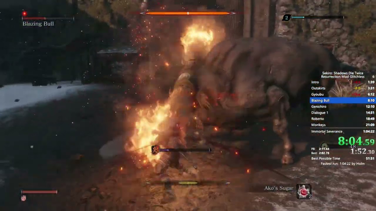 Sekiro Resurrection Mod Glitchless Speedrun in 57:38