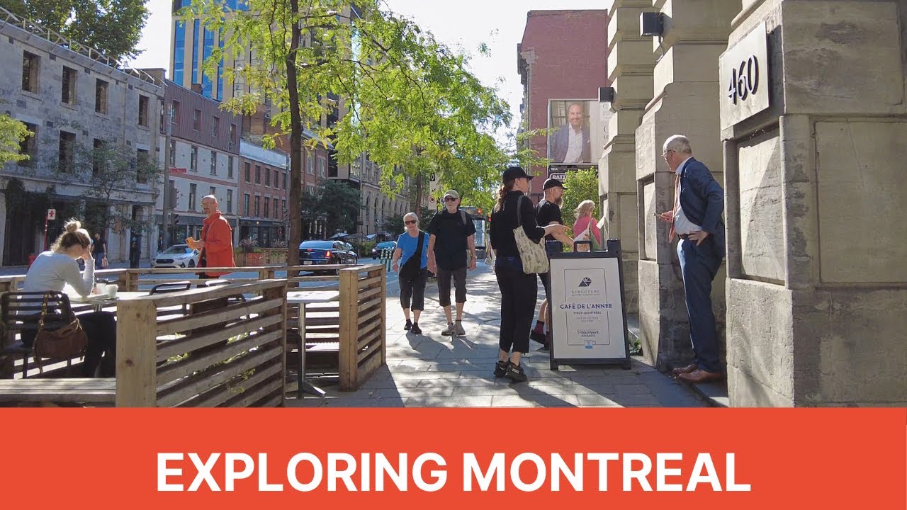 Walk in Old Montreal: McGill Street, Old Port of Montreal, Square-Victoria-OACI Metro Station [4K]
