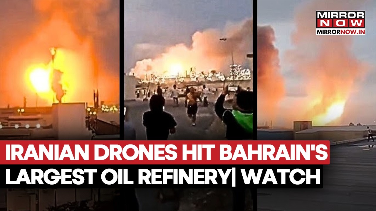 Iranian Shahed Drones Hit Bahrain's Largest Oil Refinery After Israel Attacks Tehran Fuel Depots