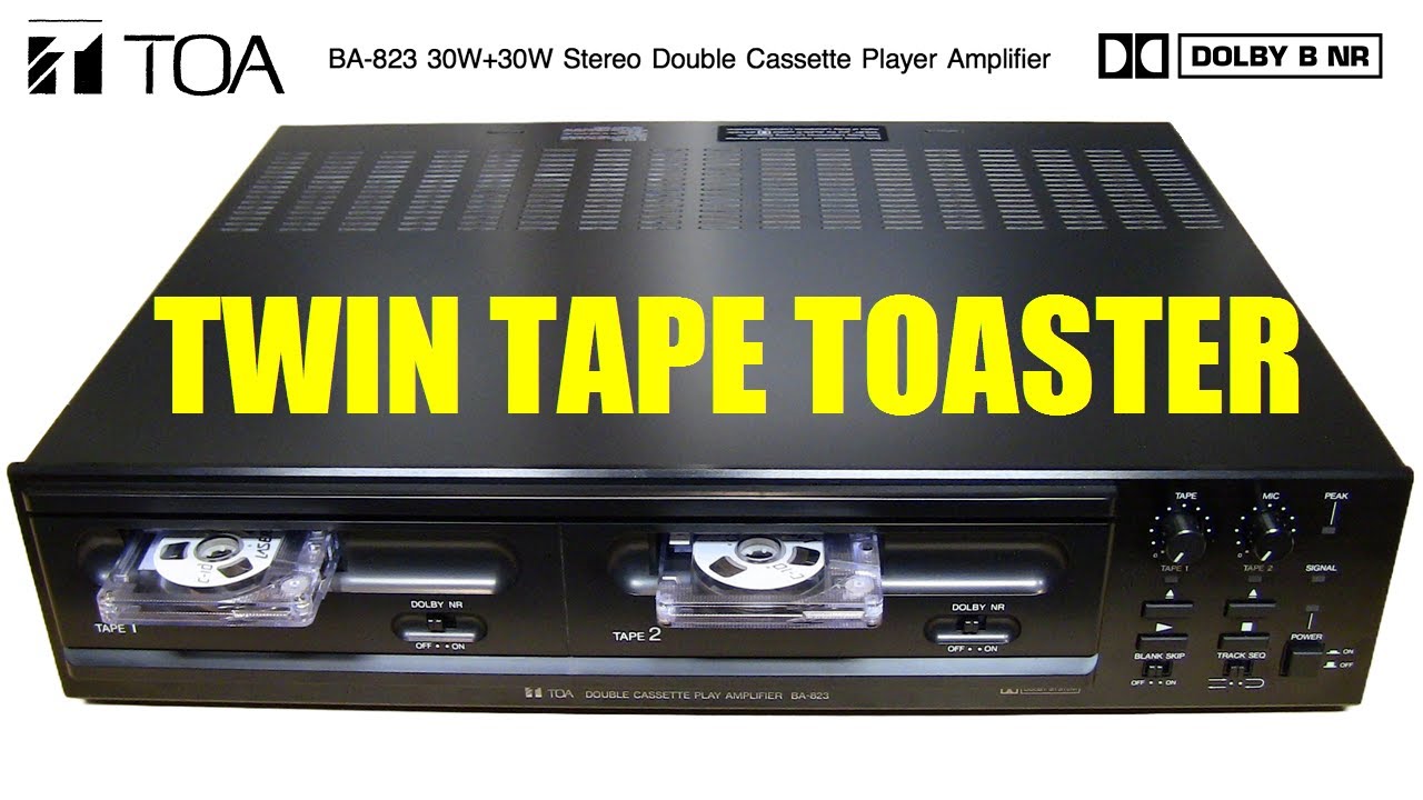 New stereo auto-reverse Dolby NR cassette deck amplifier - TOA BA-823