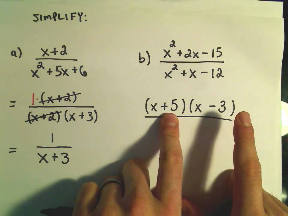 ❖ Rational Expressions: Writing in Lowest Terms - Ex 1  ❖