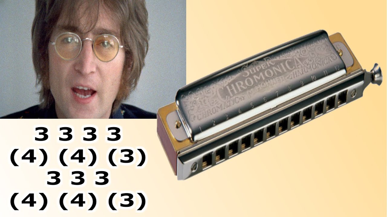 IMAGINE, HARMONICA, ARMÓNICA CROMÁTICA,  JOHN LENNON, TABS, TABLATURAS, GAITA DE BOCA, MUNDHARMONIKA