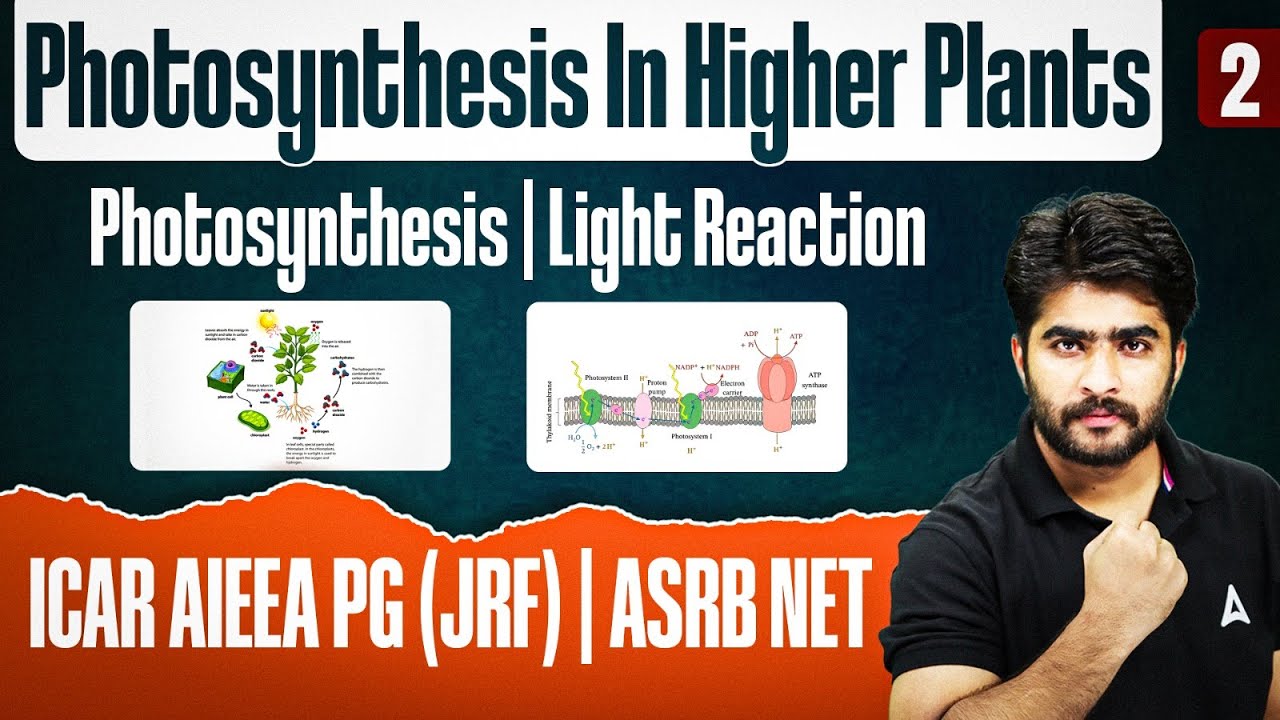 ICAR JRF/ASRB NET | Photosynthesis In Higher Plants | Photosynthesis | Light Reaction By Krashna Sir
