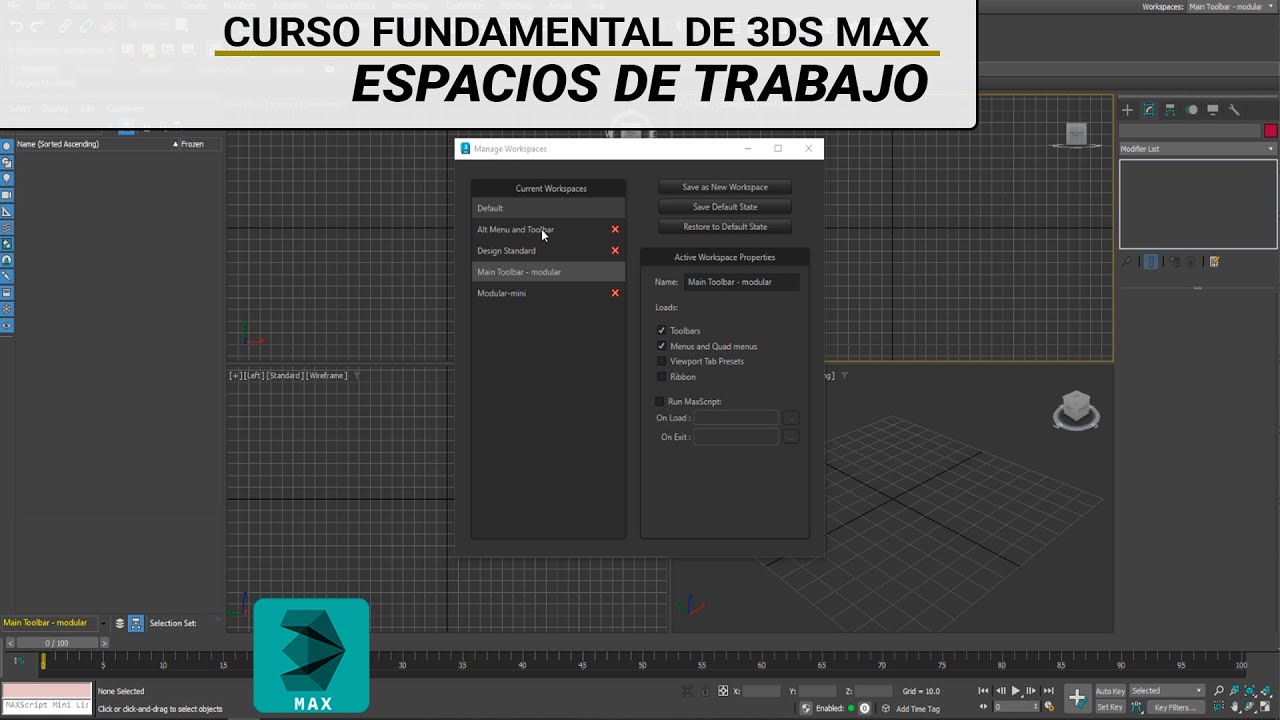 Curso 3DS Max Parte 1 - Personalizar Espacio de Trabajo