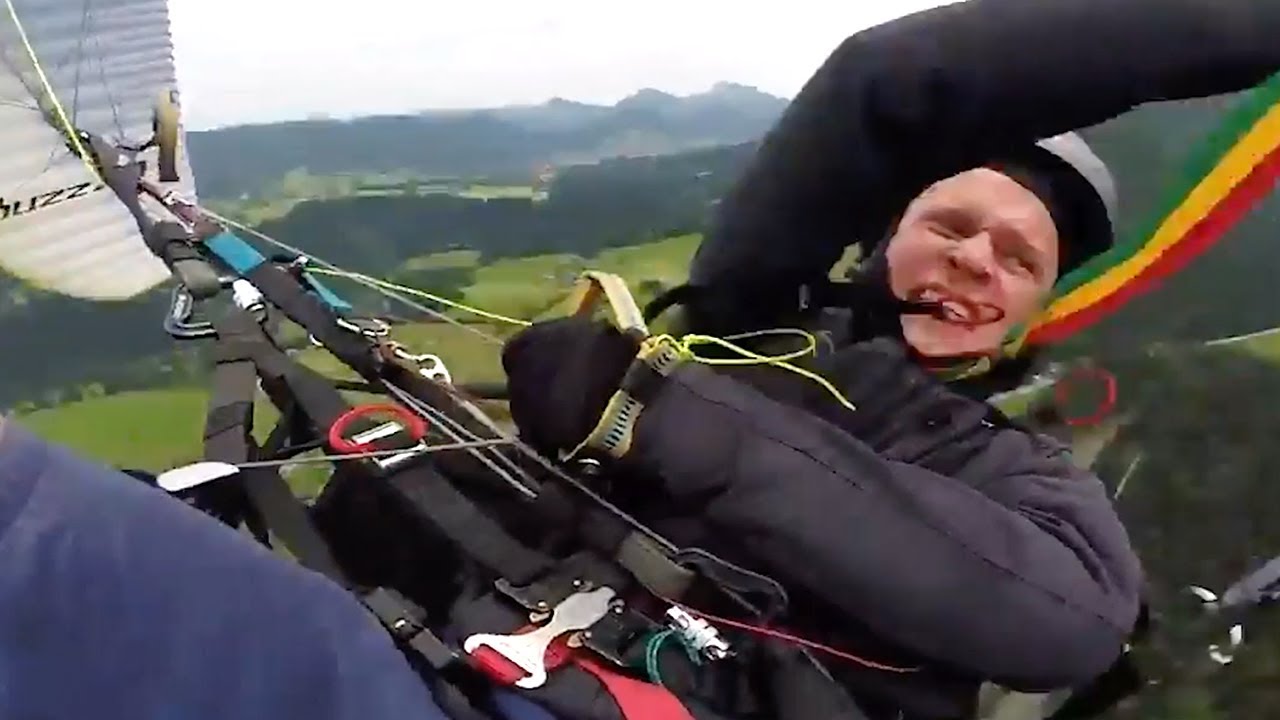 MAN ESCAPES FROM TERRIFYING PARAGLIDER ACCIDENT