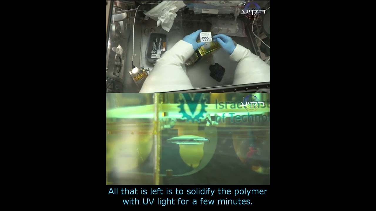 [2 min with sound] Astronaut Eytan Stibbe using Fluidic Shaping to create the first lenses in space