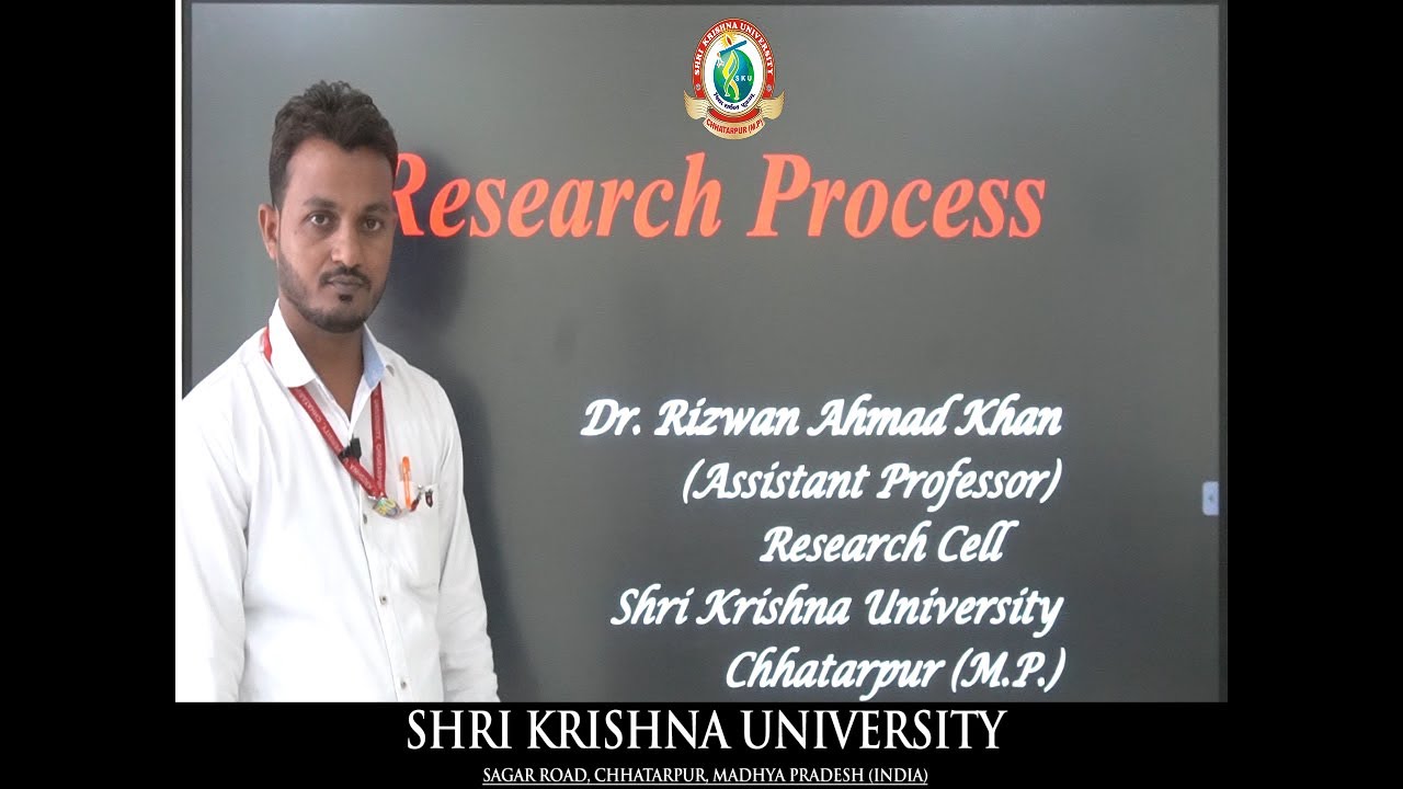 Research Process l Research Cell l Shri Krishna University l Dr. Rizwan Ahmad Khan