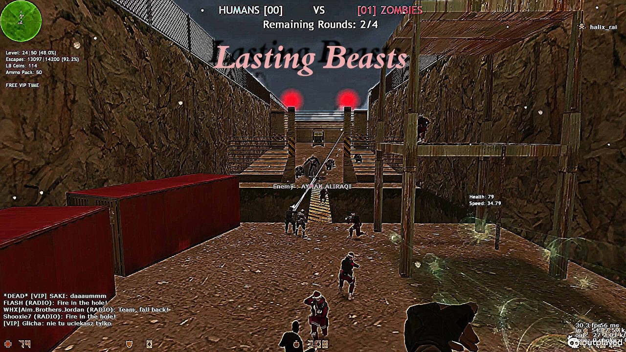 Lasting Beasts I Zombie Escape map ze_jurassicpark_a1
