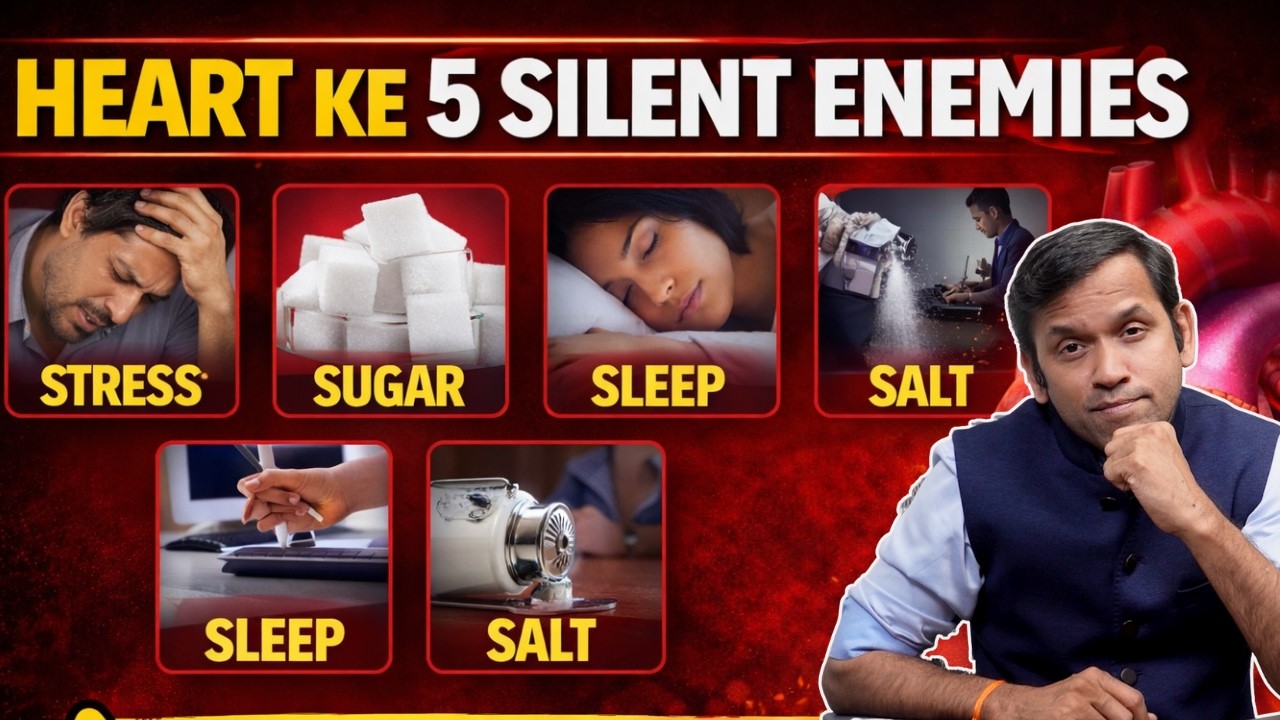 Heart Attack Ke 5 Hidden Reasons | Stress, Sugar, Sleep Explained !