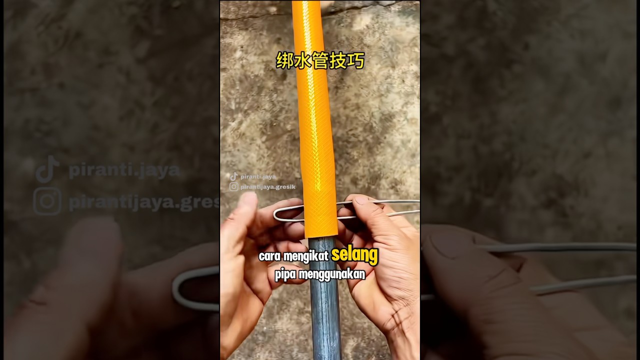 Mengikat Selang menggunakan kawat, anti copot. #pertukangan #seputarbangunan #tutorial