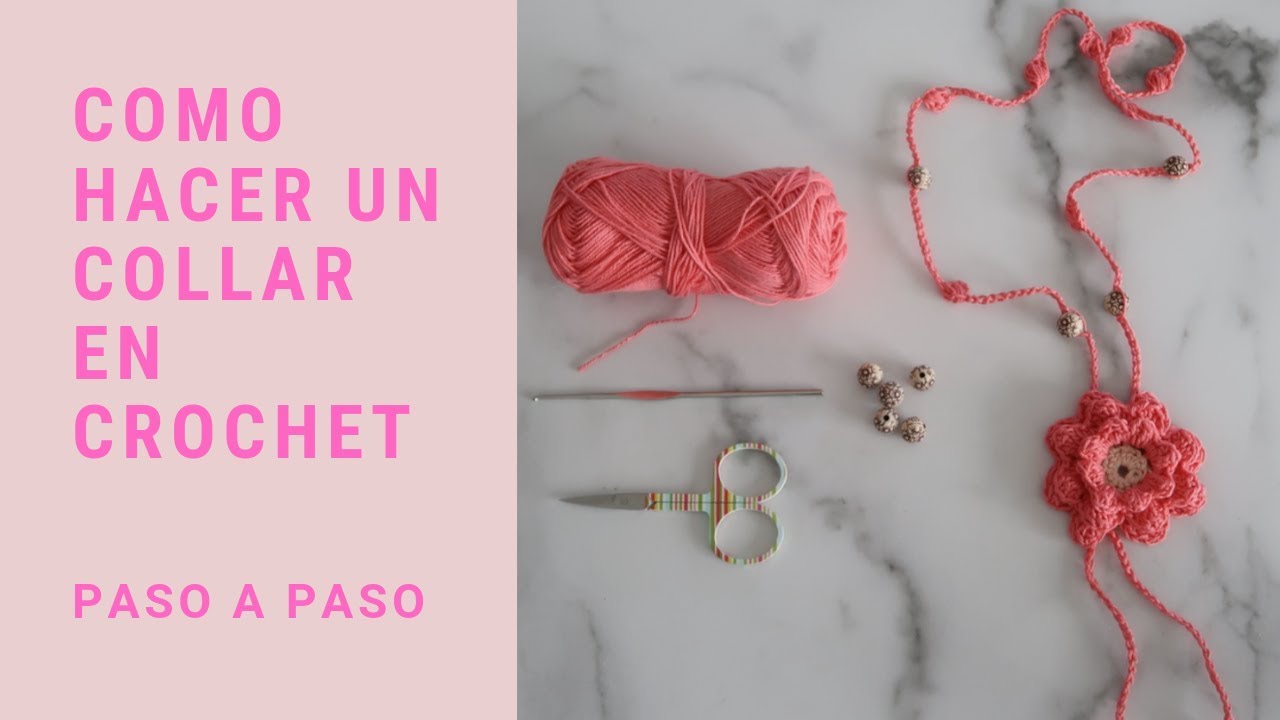 Como hacer un collar de flores en crochet paso a paso