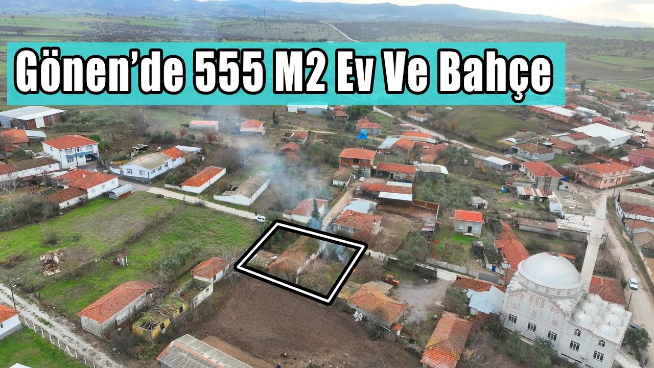 1733 - Köy Merkezinde Gönen'e Yakın 555 m2 Ev ve Bahçesi