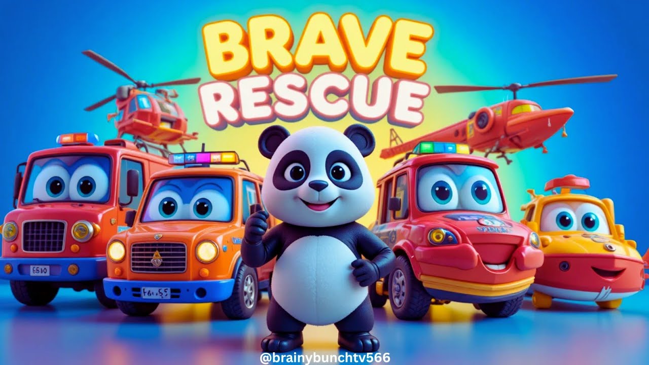 Brave Rescue Team for Kids 🚁 | Learn Rescue Vehicles & Their Jobs! | Brainy Bunch TV566