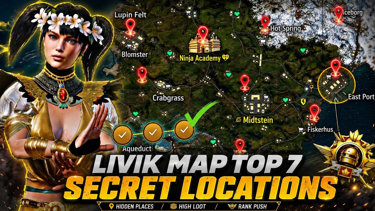 Livik Map: Top 7 Secret Locations for Rank Push and Promotional Matches | Livik Map Secret Guide