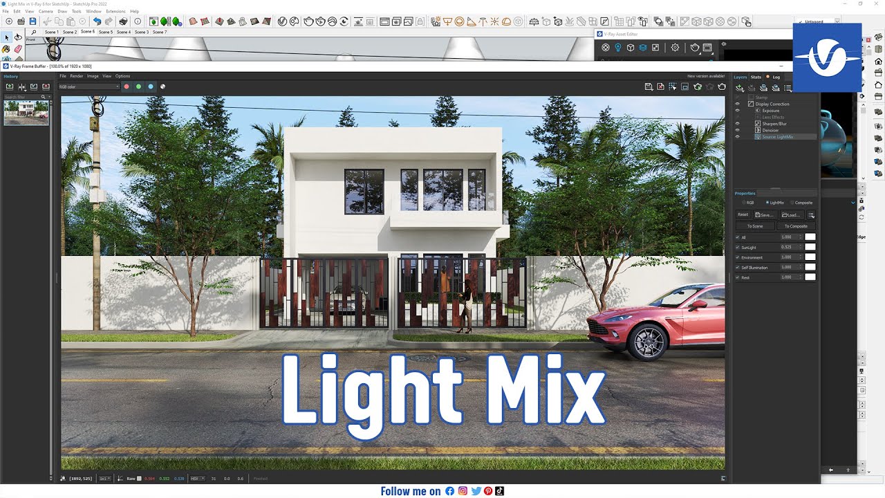 Light Mix in V-Ray 6 for SketchUp | Sketchup vray
