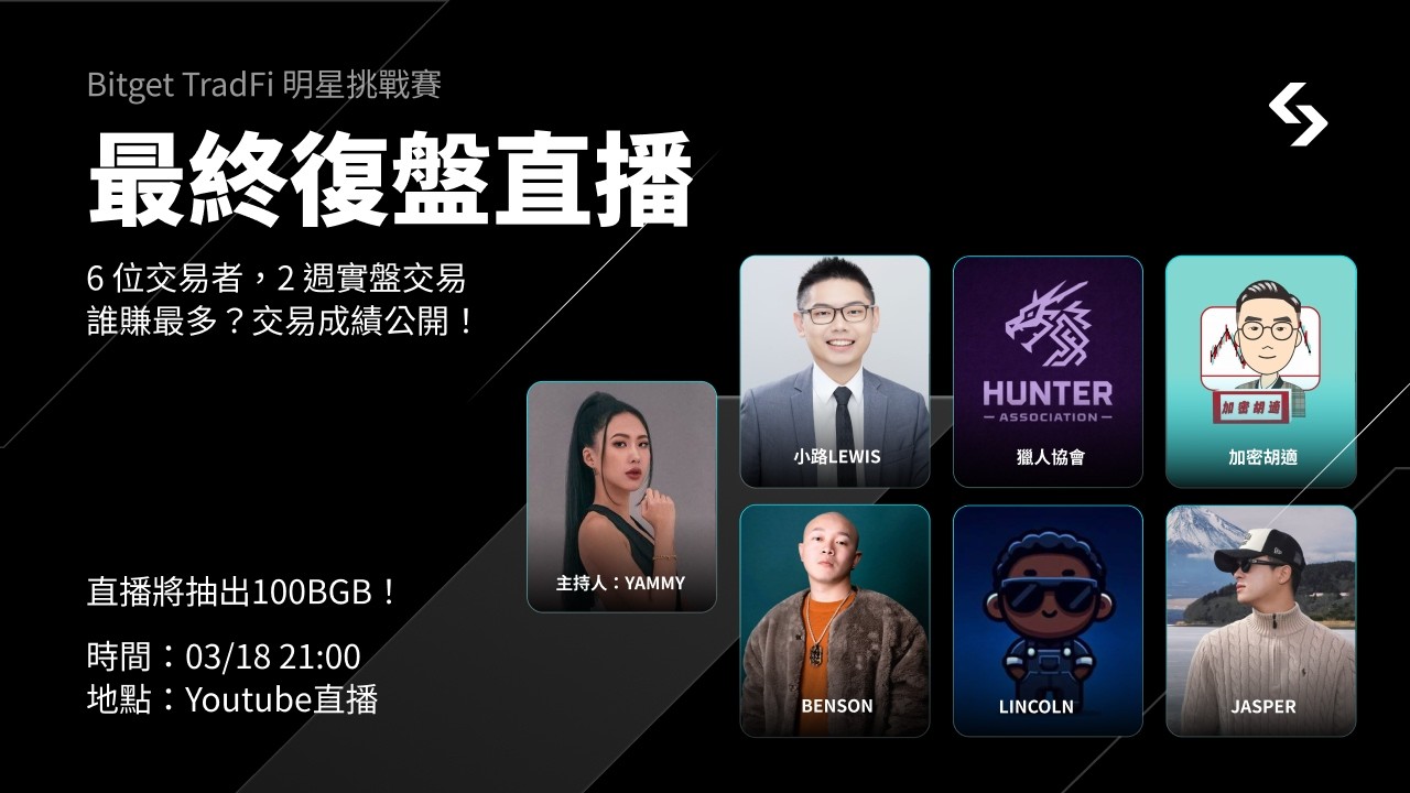 2026 Bitget TradFi 明星挑戰賽第一期｜總決賽直播