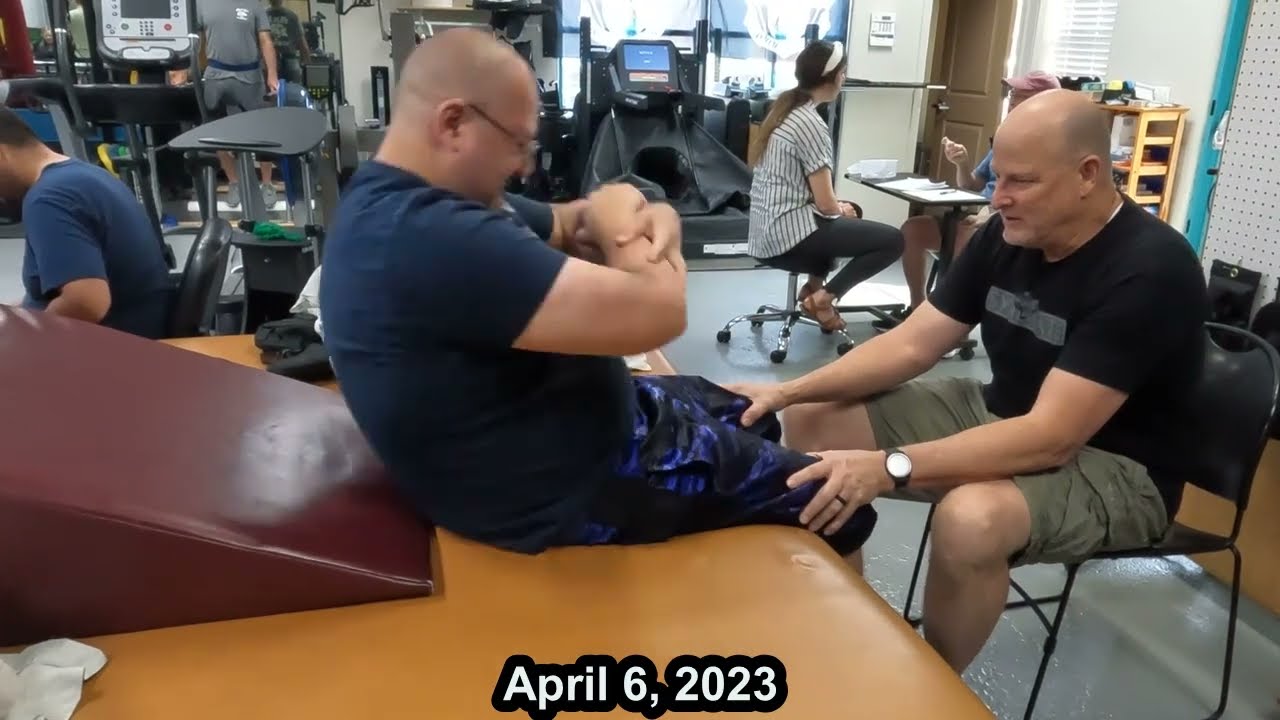 A morning therapy session with Neuro PT - 1,069 days after SCI