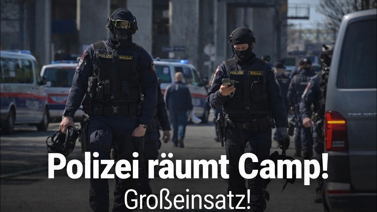 Gro&szlig;einsatz in Wien: POLIZEI r&auml;umt Protestcamp | 09.04.2026