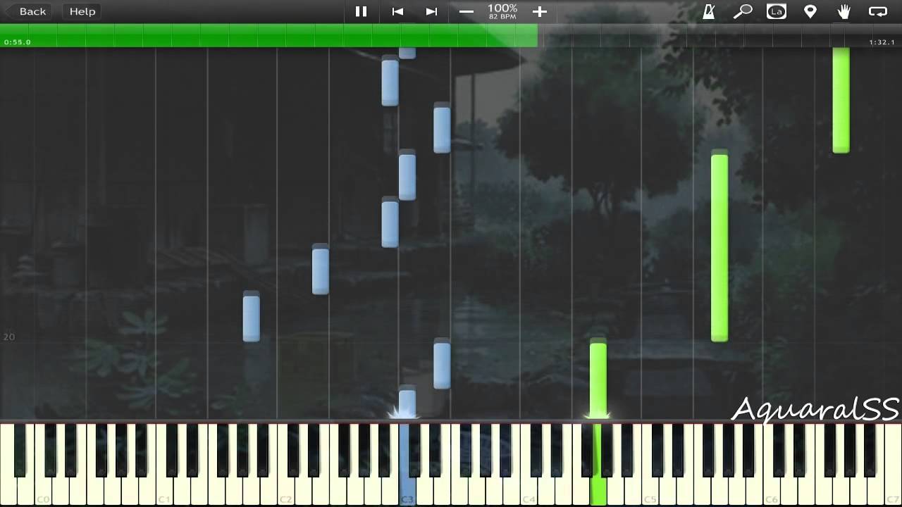 [Synthesia] Only Yesterday - Main Theme OP (Piano Tutorial + VSTi)