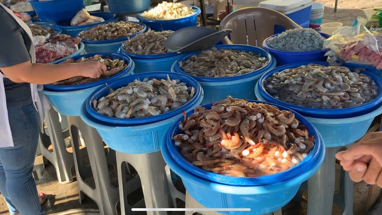 Mercado de mariscos en Mazatlan Las Changueras