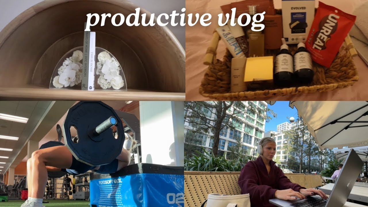 PRODUCTIVE VLOG: what has changed with my workouts, coffee shop work days, prepping to host