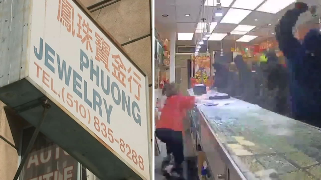 8 armed suspects clear out Oakland Chinatown jewelry store - EXCLUSIVE