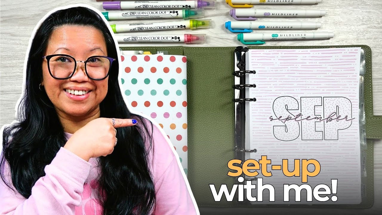 🔴 September Planner Setup + A5 Filofax Camden Flip Through | Live Plan With Me