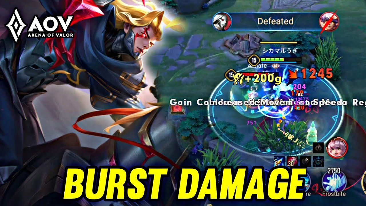 AOV : VOLKATH GAMEPLAY | BURST DAMAGE - ARENA OF VALOR LIENQUANMOBILE ROV