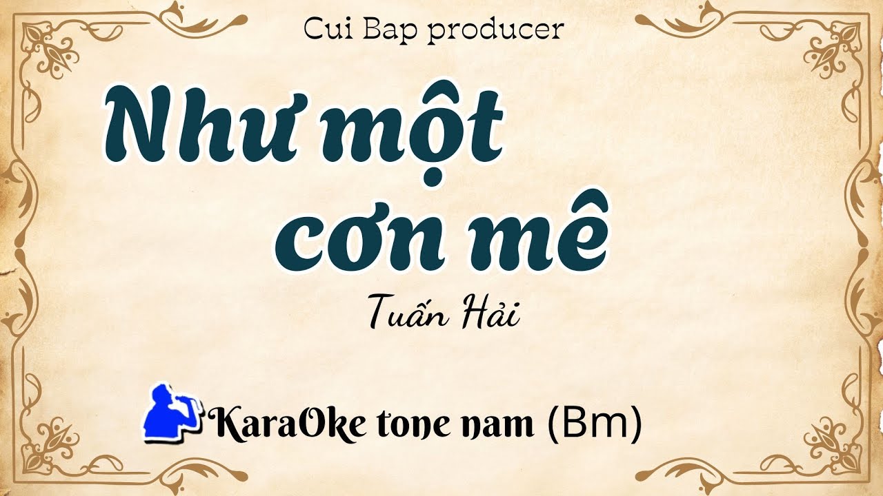 Như một cơn mê | Tone nam (Bm) Karaoke  | Cùi Bắp producer cuibap