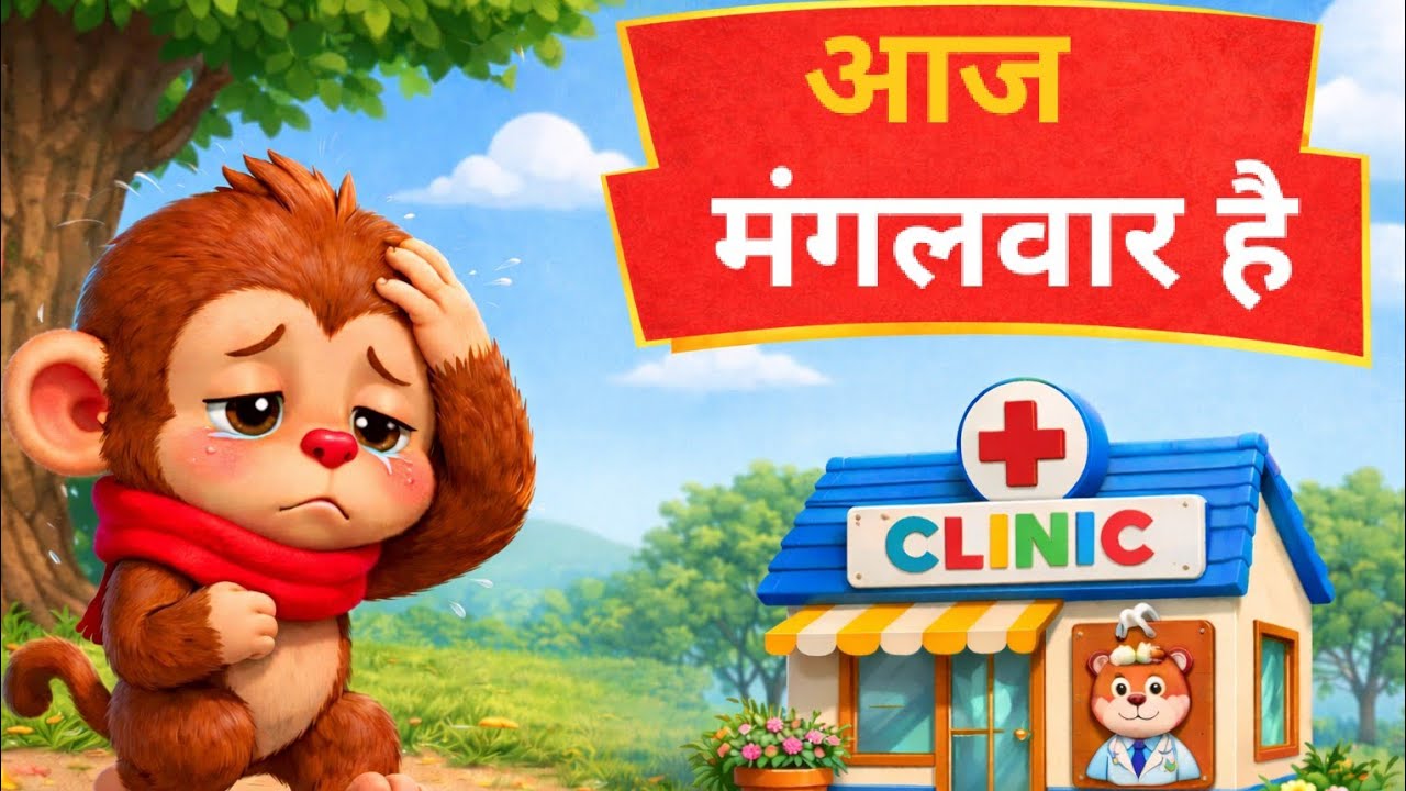 Aaj Mangalwar Hai | आज मंगलवार है | New Hindi Rhyme Song