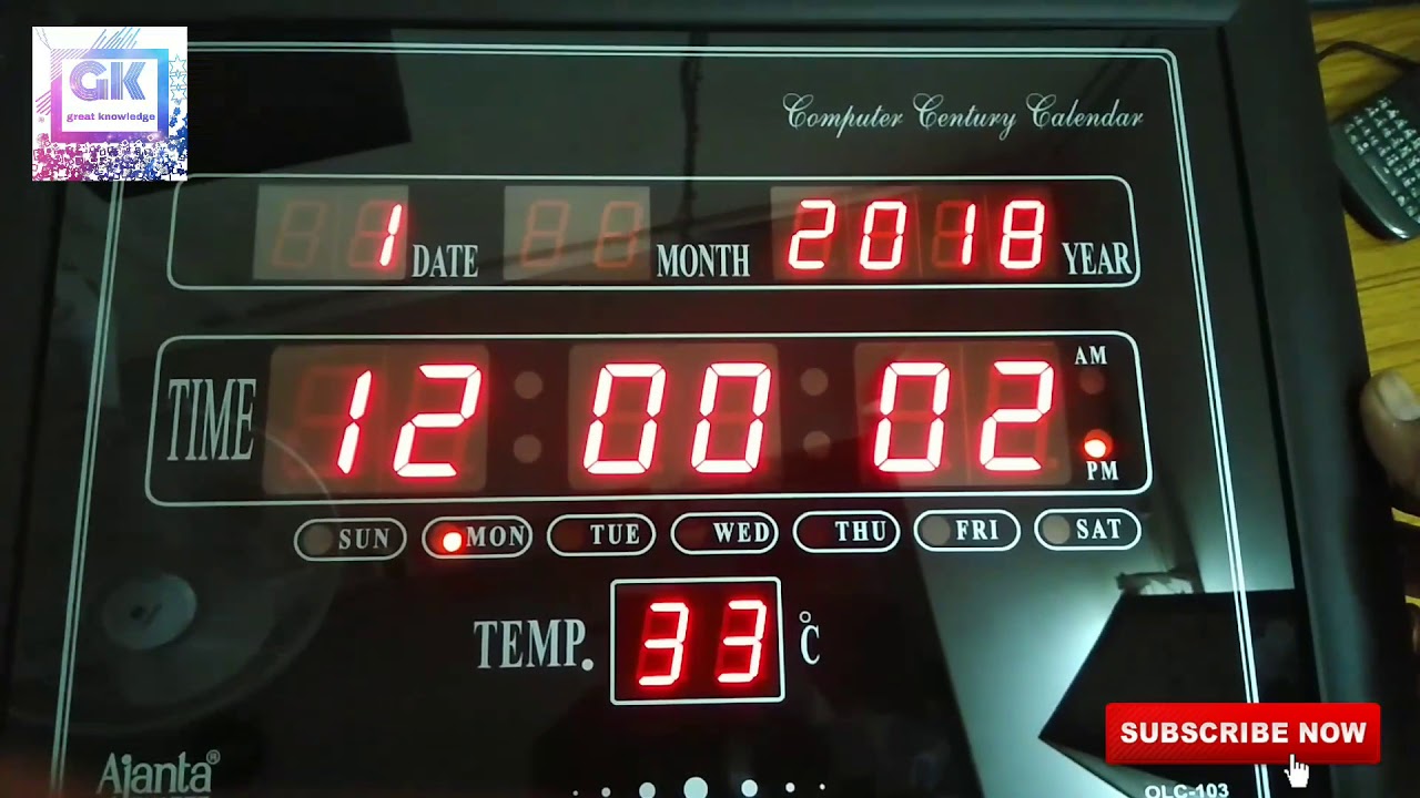 Ajanta OLC 103 digital Clock Unboxing review and how to set time | GREAT knowledge channel