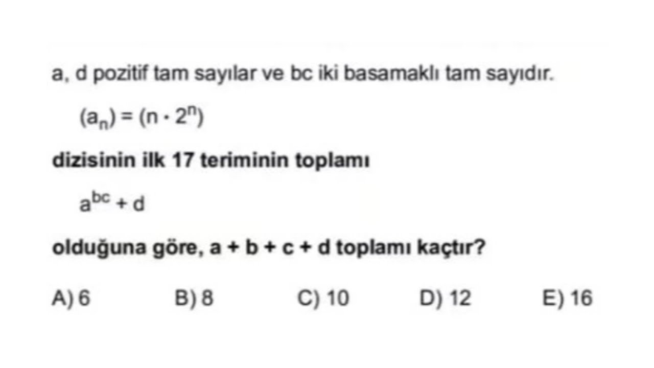 DİZİ SORULARINDA USTALAŞ.. #yks26  